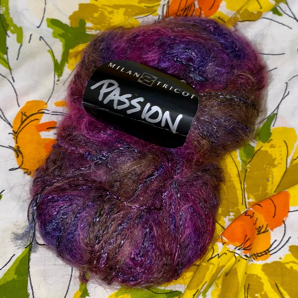 2 Skeins Mohair & Viscose Blend Yarn - 60 m each